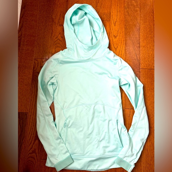 Beautiful Aqua Athleta Hooded Pull Over - Picture 1 of 11